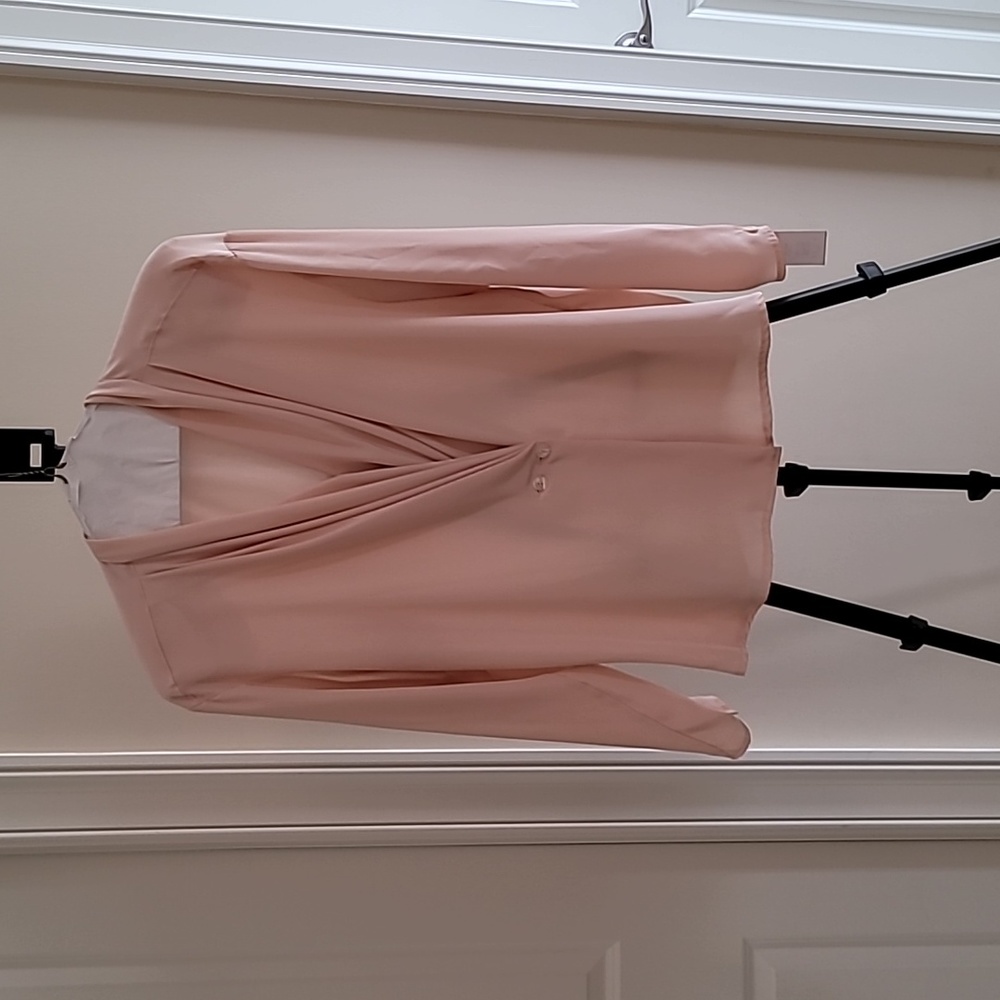 Alexandria Pink Long Sleve Top with Button Closure